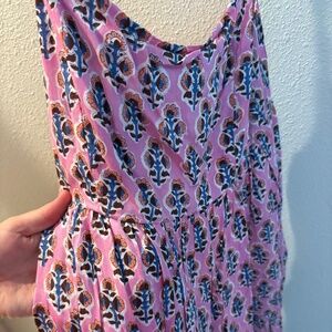 Pink dress with designs